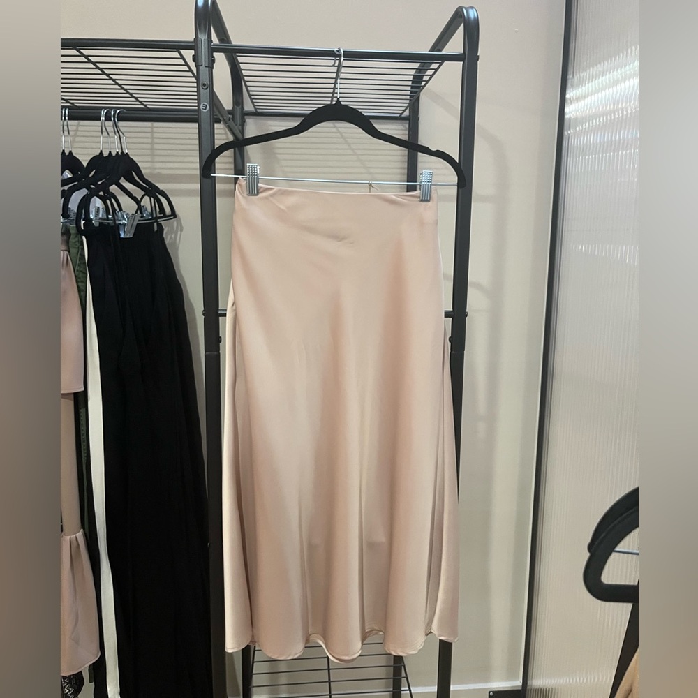 Midi Champagne Skirt